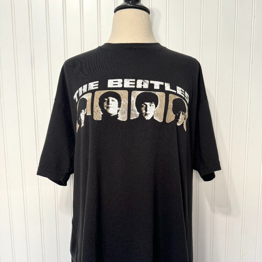 The Beatles Black T-shirt 2005 Green Apple Label XL